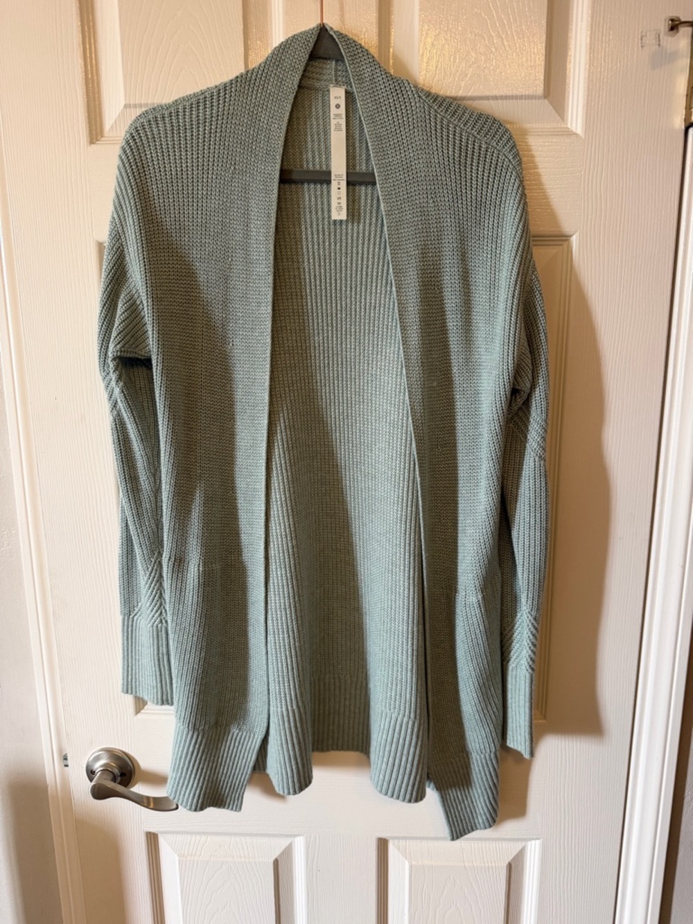 Lululemon Athletica Open Front Knit Cardigan Sweater - Sage Green